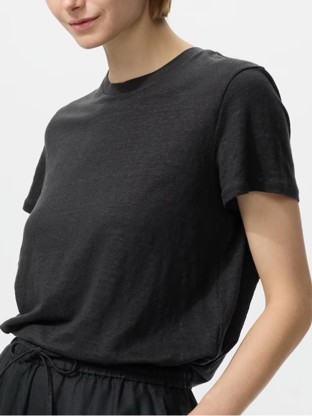 Uniqlo x Comptoir des Cotonniers Women’s Linen T-Shirt Black L